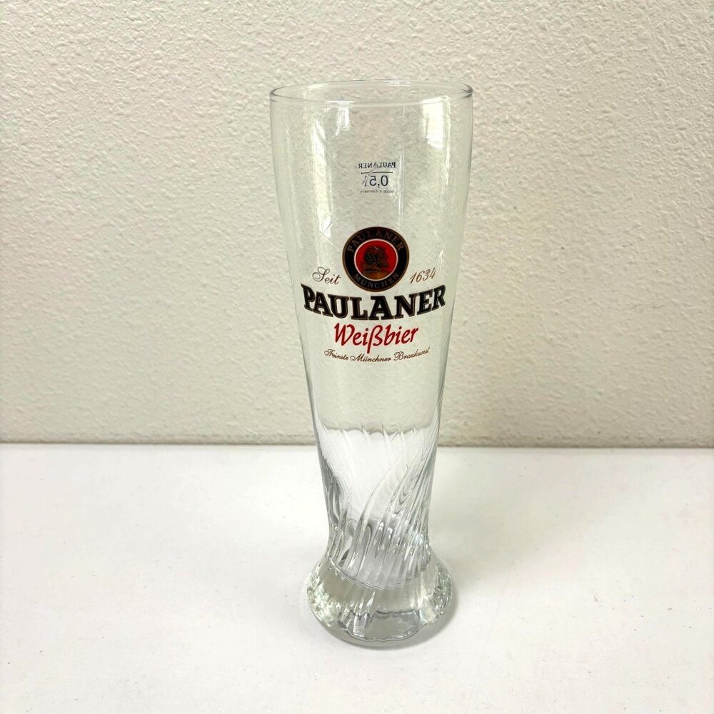 Paulaner Munchen‎ WeiBbier Tall Swirl Pilsner Beer Glass Germany 0,5L